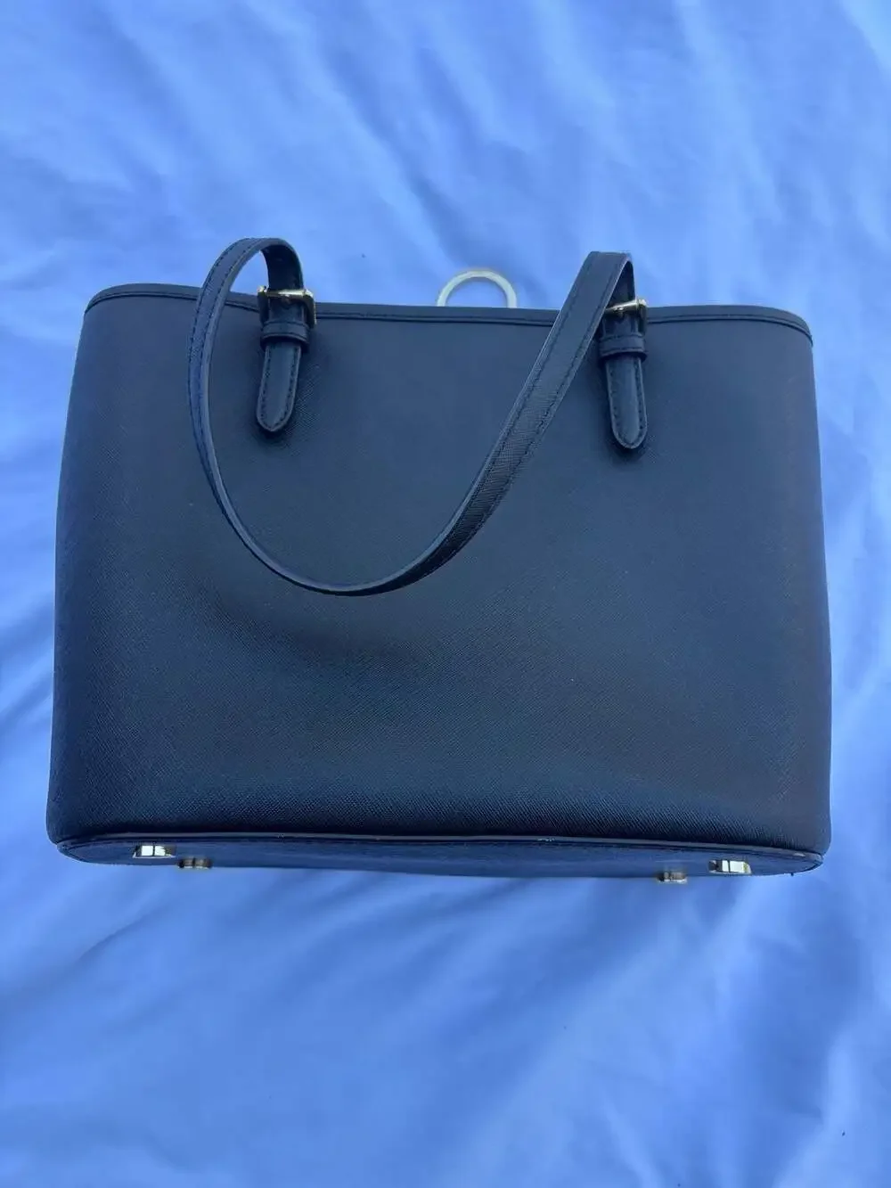 Michael Kors Jet Set Medium Saffiano Leather Snap Pocket Tote Bag